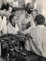 Николай Михайлович Амосов (второй слева), ноябрь 1966&nbsp;г.